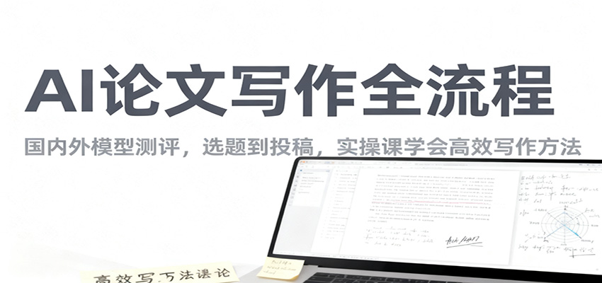 AI论文写作全流程，国内外模型测评，选题到投稿，实操课学高效写作方法-蓝海云网创