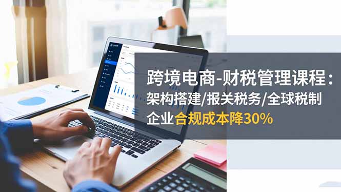 跨境电商-财税管理课程：架构搭建/报关税务/全球税制，企业合规成本降30%-蓝海云网创