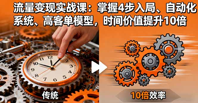 流量变现实战课：掌握4步入局、自动化系统、高客单模型，时间价值提升10倍-蓝海云网创