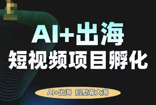 AI·TikTok AI+出海短视频项目孵化，陪你从0-1借助AI实现出海变现-蓝海云网创