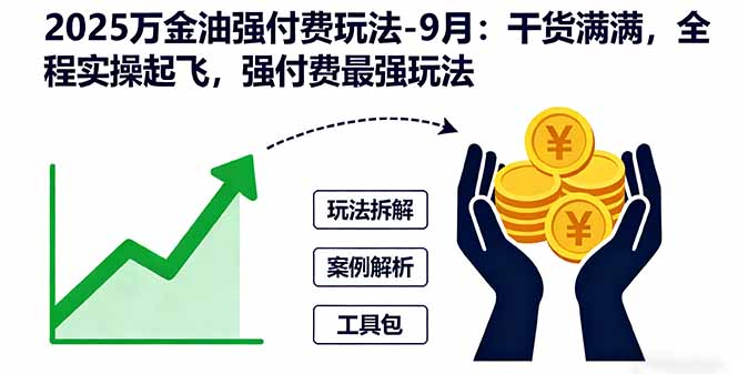 2025万金油强付费玩法-9月：干货满满，全程实操起飞，强付费最强玩法-蓝海云网创
