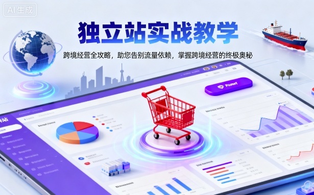 独立站实战教学，跨境经营全攻略，助您告别流量依赖，掌握跨境经营的终极奥-蓝海云网创