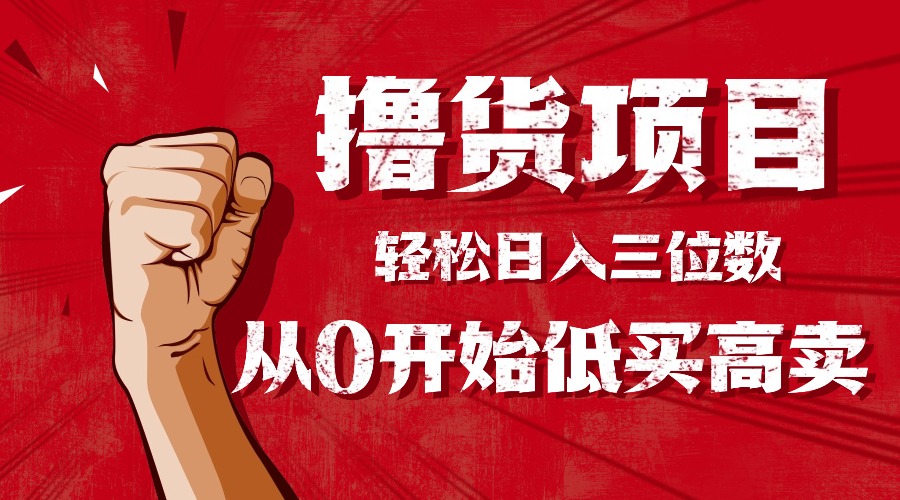 手把手教你撸货，从0开始低买高卖，小白轻松实现日入三位数!!!-蓝海云网创