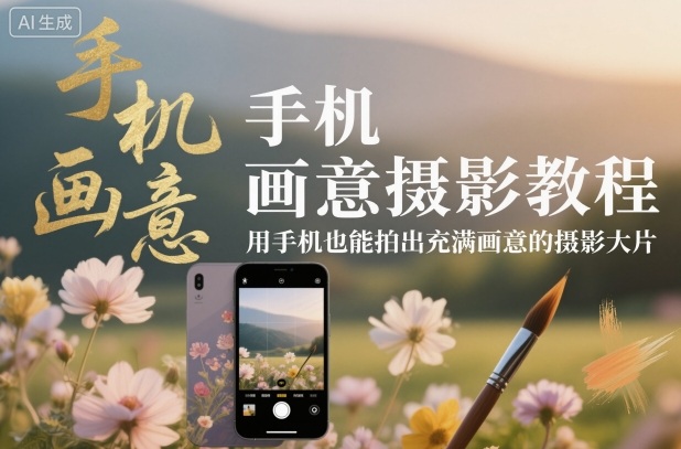 手机画意摄影教程，用手机也能拍出充满画意的摄影大片-蓝海云网创