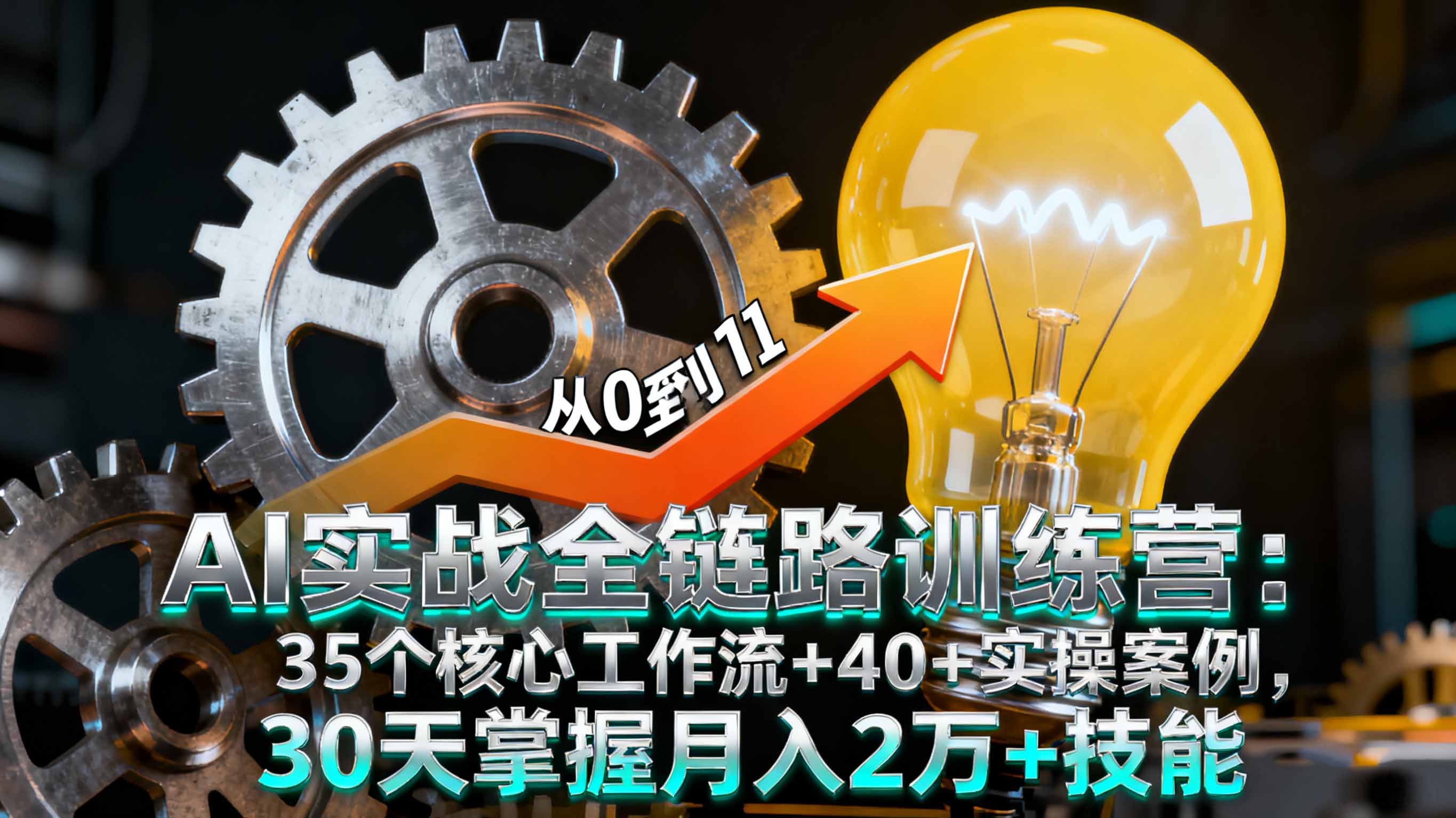 AI实战全链路训练营：35个核心工作流+40+实操案例，30天掌握月入2万+技能-蓝海云网创