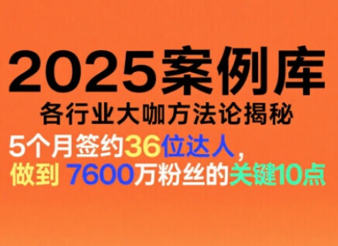 2025案例库，收录各行业大咖的方法论，各行业大咖方法论揭秘-蓝海云网创