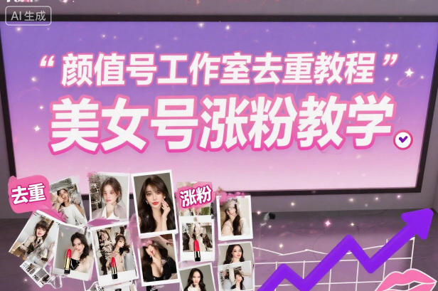 颜值号工作室去重教程,美女号涨粉教学-蓝海云网创