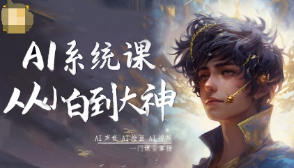 AI系统课程，从小白到大神系统学AI，AI声音-AI绘画-AI视频一门课全掌握-蓝海云网创