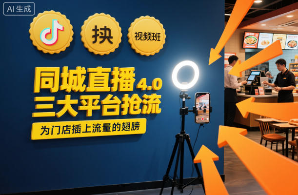 同城直播实操班4.0,三大平台抢流,为门店插上流量的翅膀-蓝海云网创