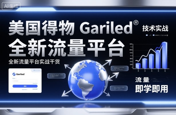 美国得物Gariled技术实战，全新流量平台实战干货，即学即用-蓝海云网创