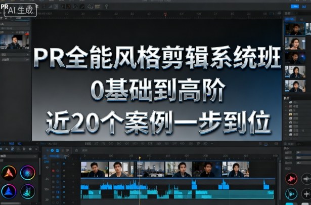 PR全能风格剪辑系统班，0基础到高阶，近20个案例一步到位-蓝海云网创