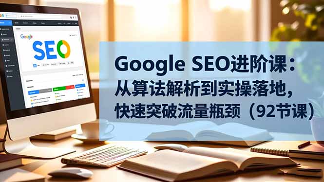 Google SEO进阶课：从算法解析到实操落地，快速突破流量瓶颈(92节课-蓝海云网创