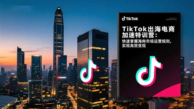 TikTok出海电商加速特训营:快速掌握海外市场运营规则,实现高效变现-蓝海云网创