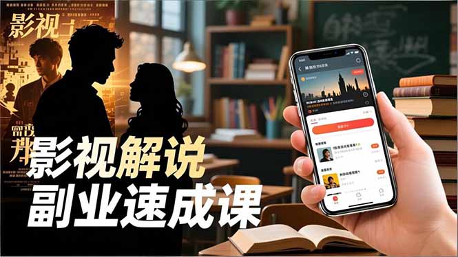 Tk影视解说副业速成课，软件安装、全流程实操、爆款预设，新手两周变现-蓝海云网创