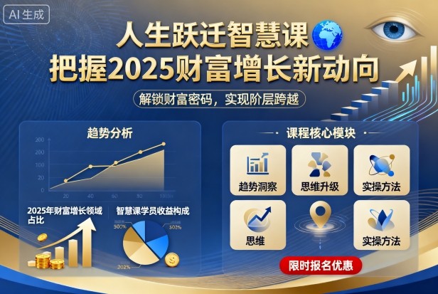 人生跃迁智慧课,把据2025财富增长新动向-蓝海云网创