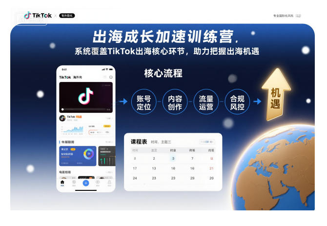 出海成长加速训练营，系统覆盖TikTok出海核心环节，助力把握出海机遇(更新)-蓝海云网创