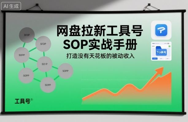网盘拉新工具号SOP实战手册,打造没有天花板的被动收入-蓝海云网创