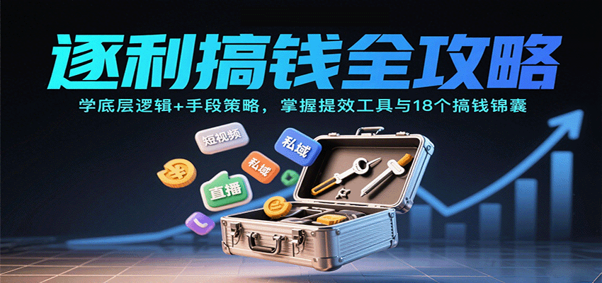 逐利搞钱全攻略：学底层逻辑+手段策略，掌握提效工具与18个搞钱锦囊-蓝海云网创