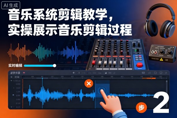 音乐系统剪辑教学，实操展示音乐剪辑过程-蓝海云网创