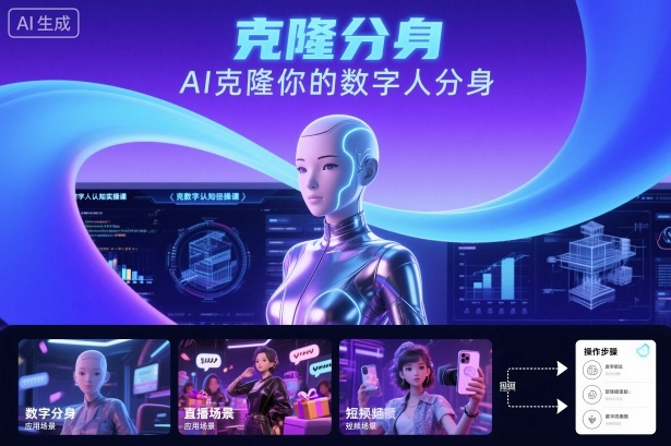 AI数字人认知实操课,克隆你的数字人分身-蓝海云网创