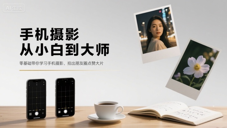 手机摄影从小白到大师,零基础带你学习手机摄影,拍出朋友圈点赞大片-蓝海云网创