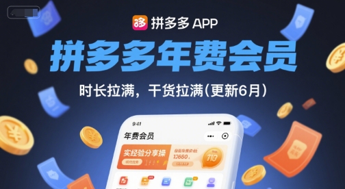 拼多多年费会员，实经验分享操，时长拉满，干货拉满(更新11月)-蓝海云网创