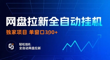 网盘拉新全自动挂G，独家项目，全自动运行完成拉新做任务，单窗口3张+【揭秘】-蓝海云网创