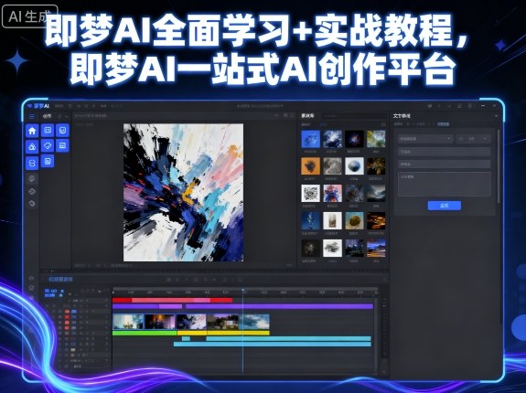即梦AI全面学习+实战教程，即梦AI一站式AI创作平台-蓝海云网创