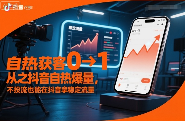 自热获客从0到1之抖音自热爆量，不投流也能在抖音拿稳定流量-蓝海云网创