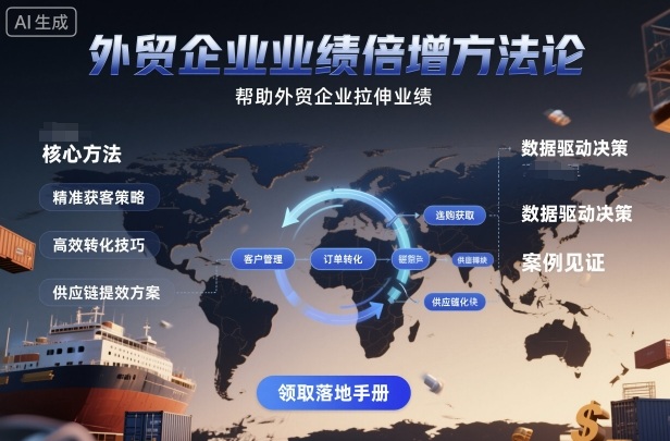 外贸企业业绩倍增方法论，帮助外贸企业拉伸业绩-蓝海云网创